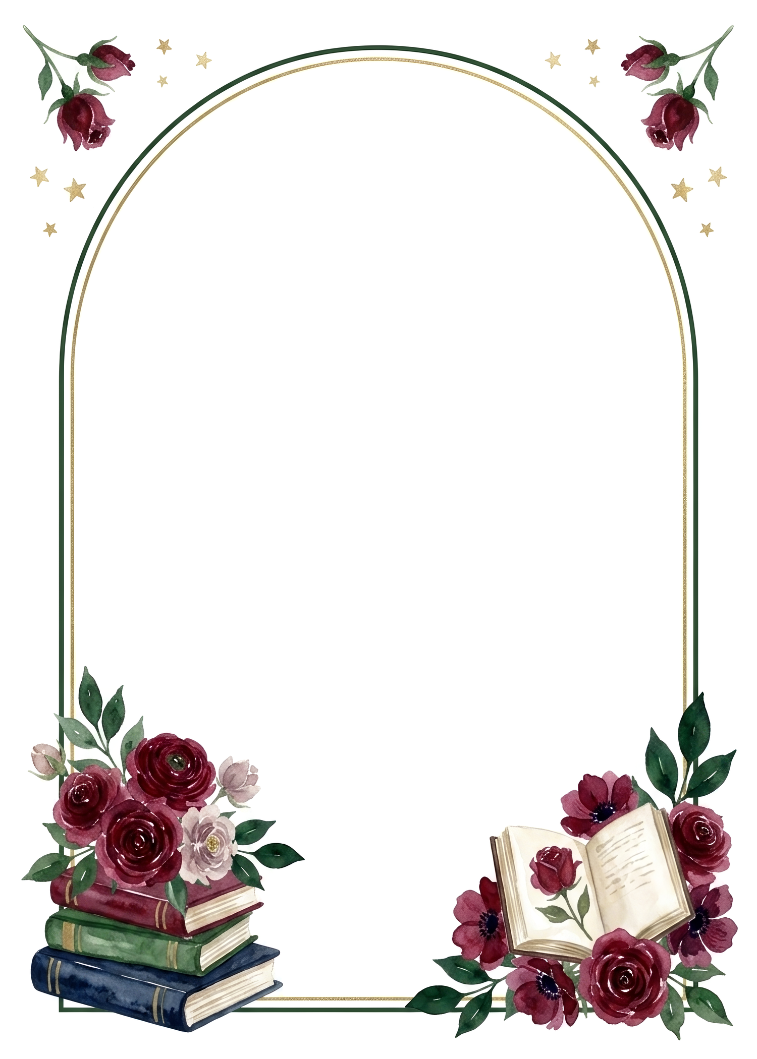 Burgundy Book Arch